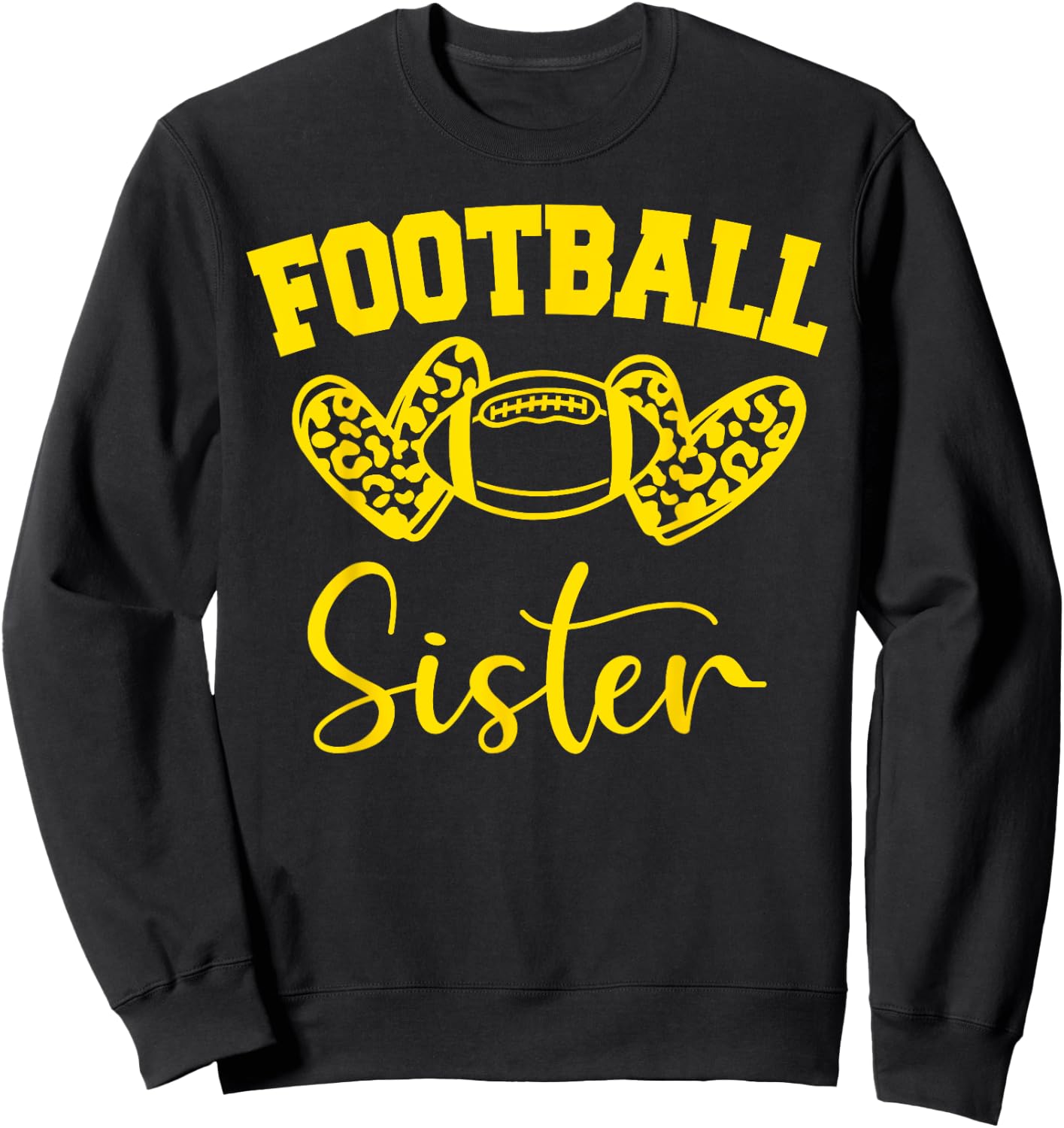 American Football Sister Football Family Matching Sweatshirt - Sweatshirt | Black