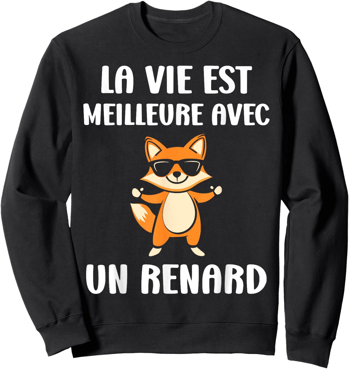 Little Cute Foxes Life Is Better With A Fox Sweatshirt - Sweatshirt | Black
