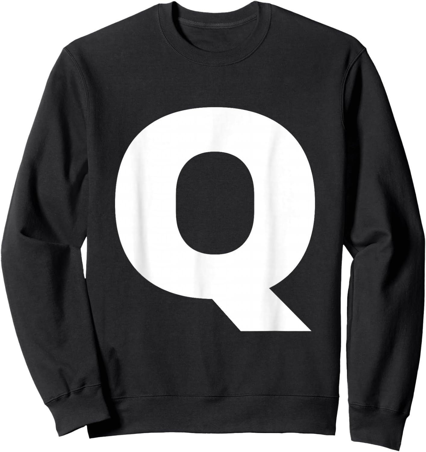 Bold Letter Q - Alphabet Characters Big Font Capital Letters Sweatshirt - Sweatshirt | Black