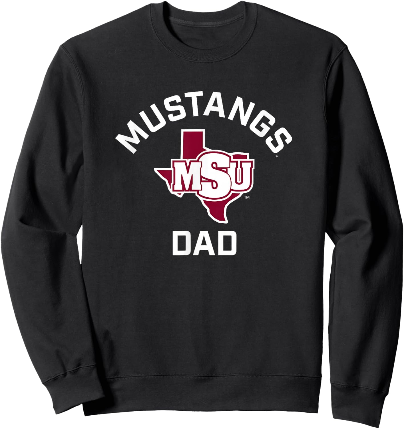 Midwestern State University Mustangs Arched Dad Sweatshirt - Sweatshirt | Black