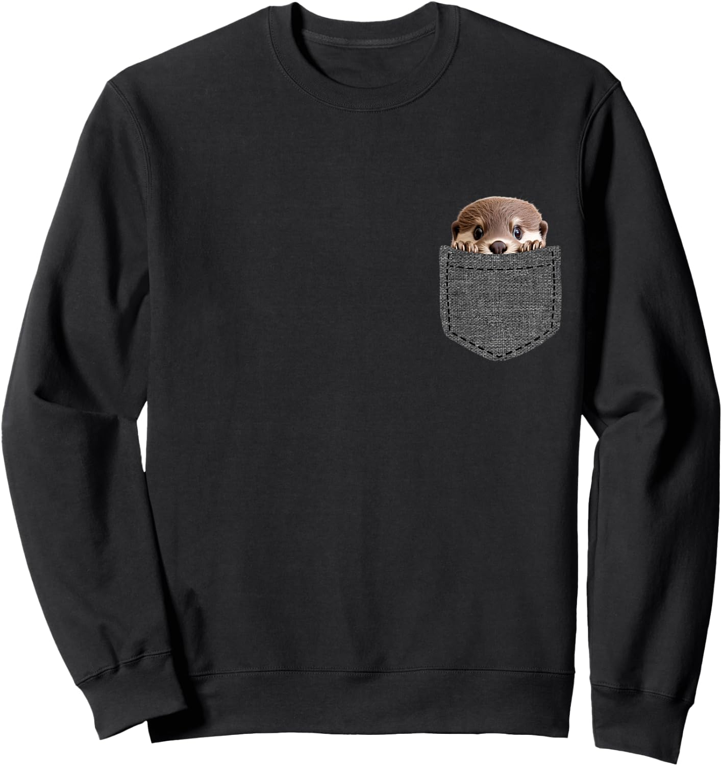 Otter in Pocket Sweatshirt - Sweatshirt | Black