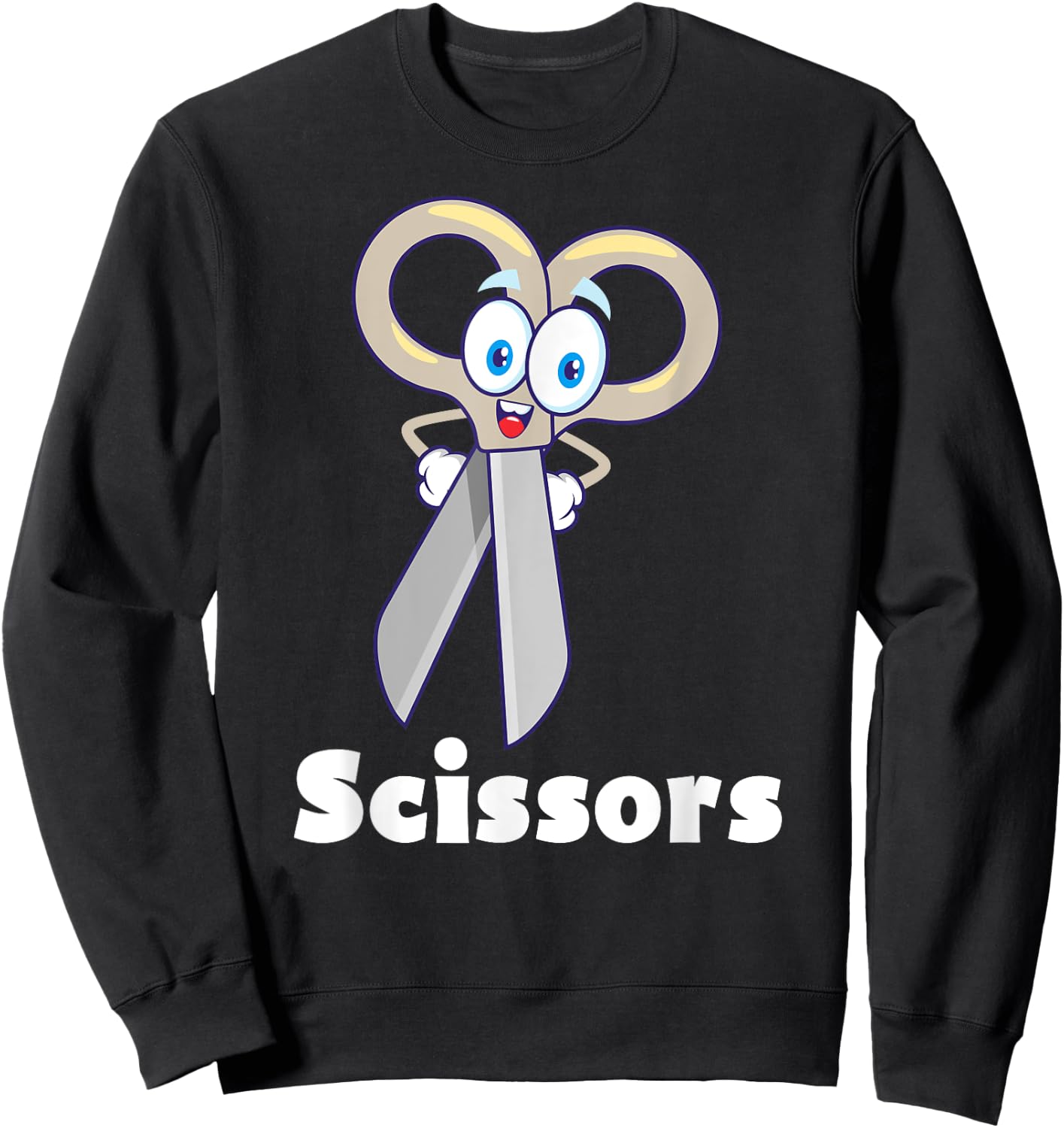 Funny Scissors Paper Rock Halloween Costumes Group Family Sweatshirt - Sweatshirt | Black