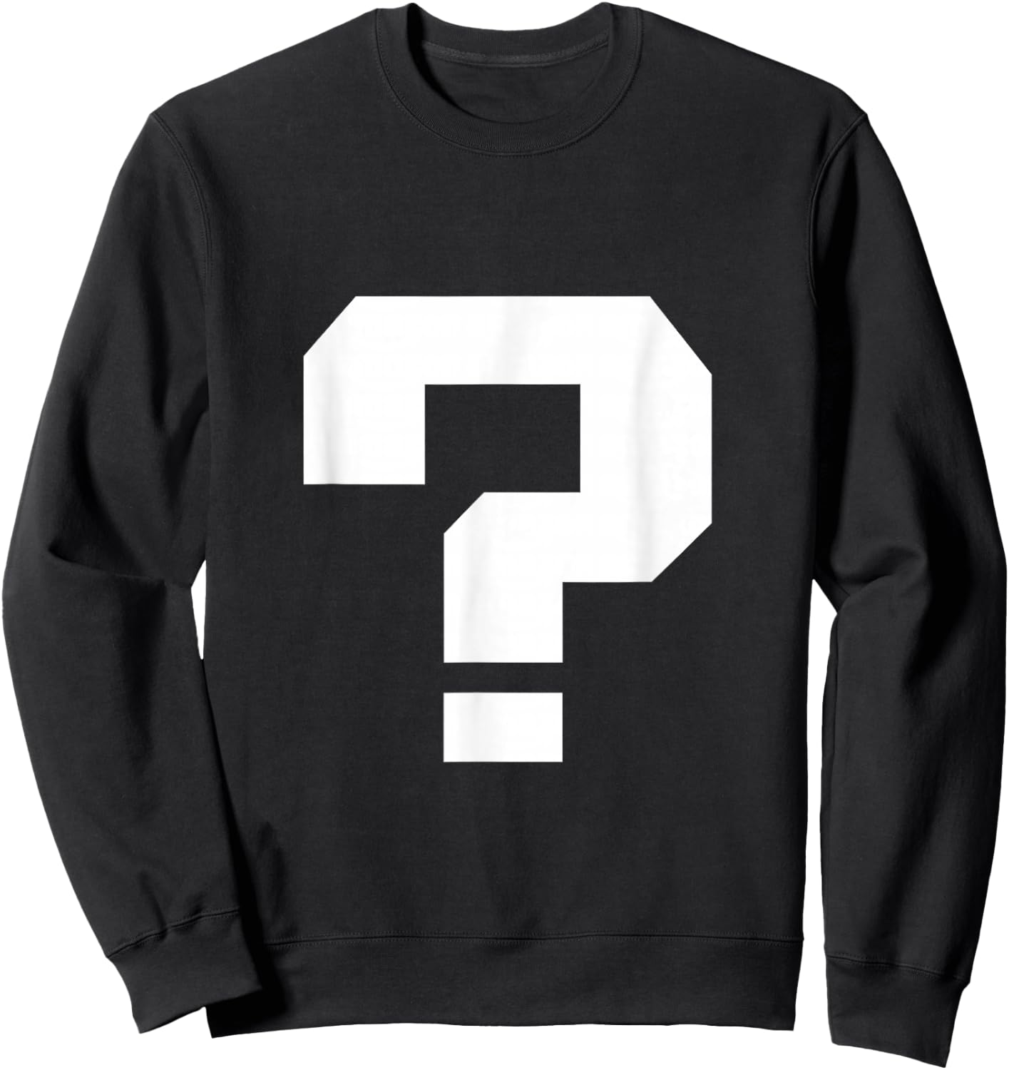 Question Mark Square Font Punctuation Character 80s Sweatshirt - Sweatshirt | Black