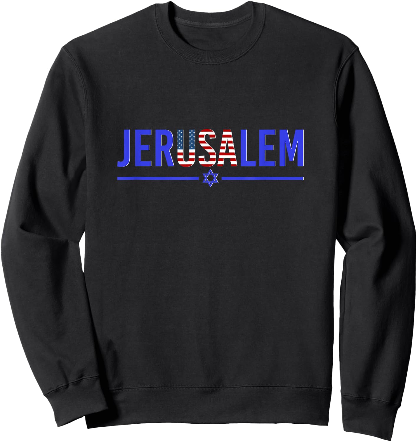 JerUSAlem Israel Sweatshirt - Sweatshirt | Black