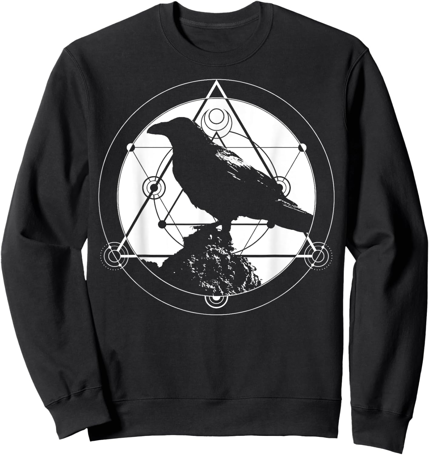 Dark Raven Silhouette Gift design for Crow Raven Fans Sweatshirt - Sweatshirt | Black