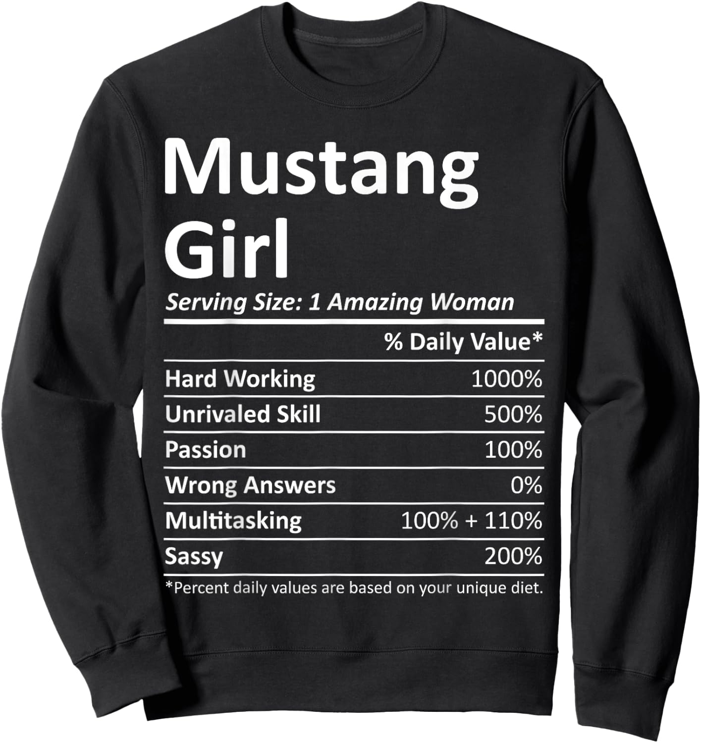 Mustang Girl OK Oklahoma Funny City Home Roots USA Gift Small Sweatshirt - Sweatshirt | Black