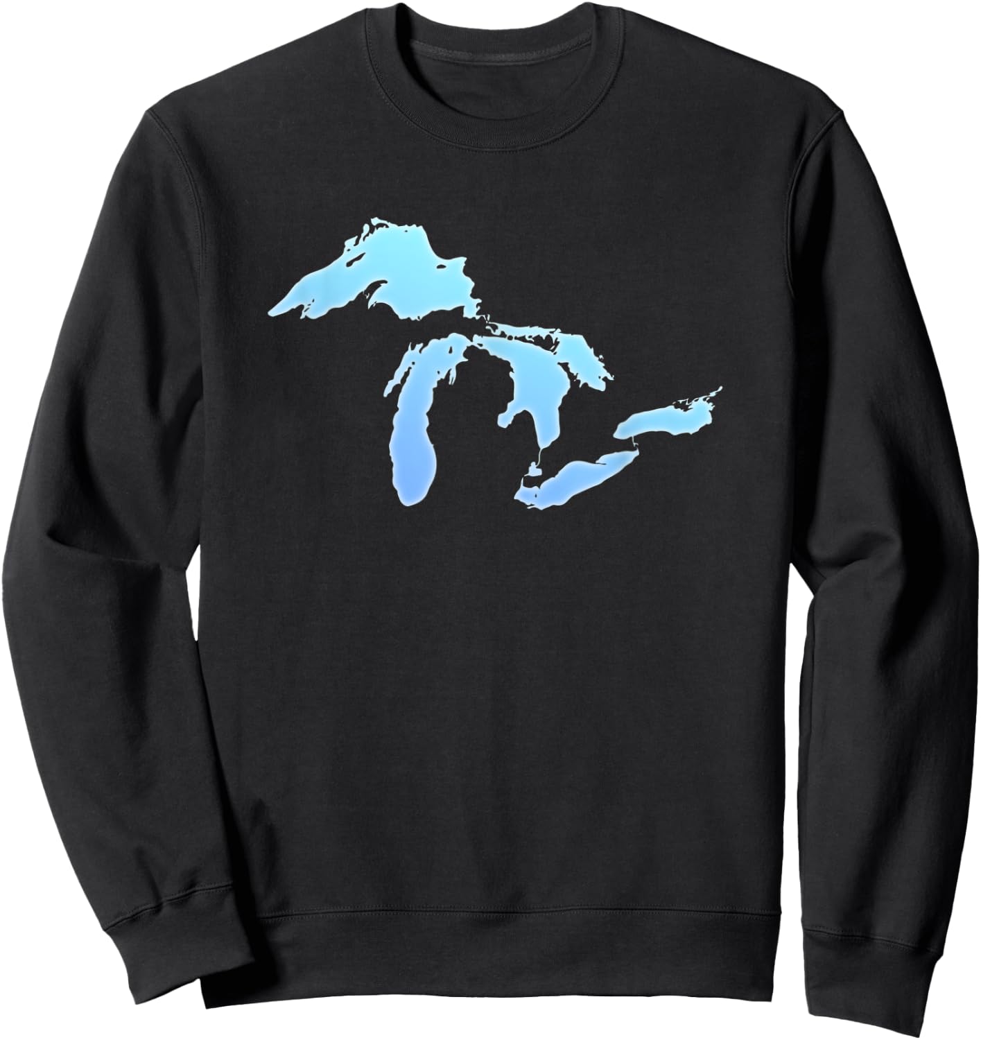 Great Lakes Michigan Wid-West North America Lake Gift Sweatshirt - Sweatshirt | Black