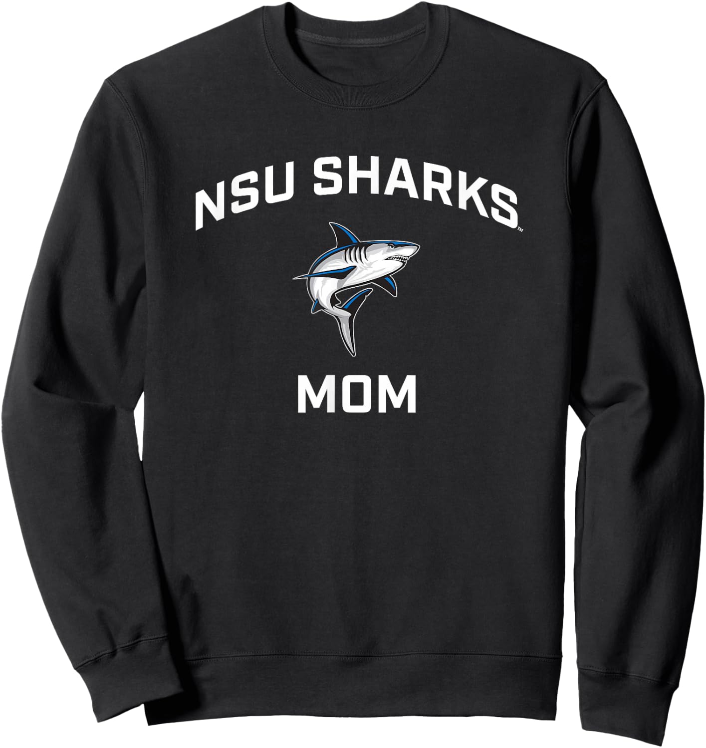 Nova Southeastern University Sharks Arched Mom Sweatshirt - Sweatshirt | Black