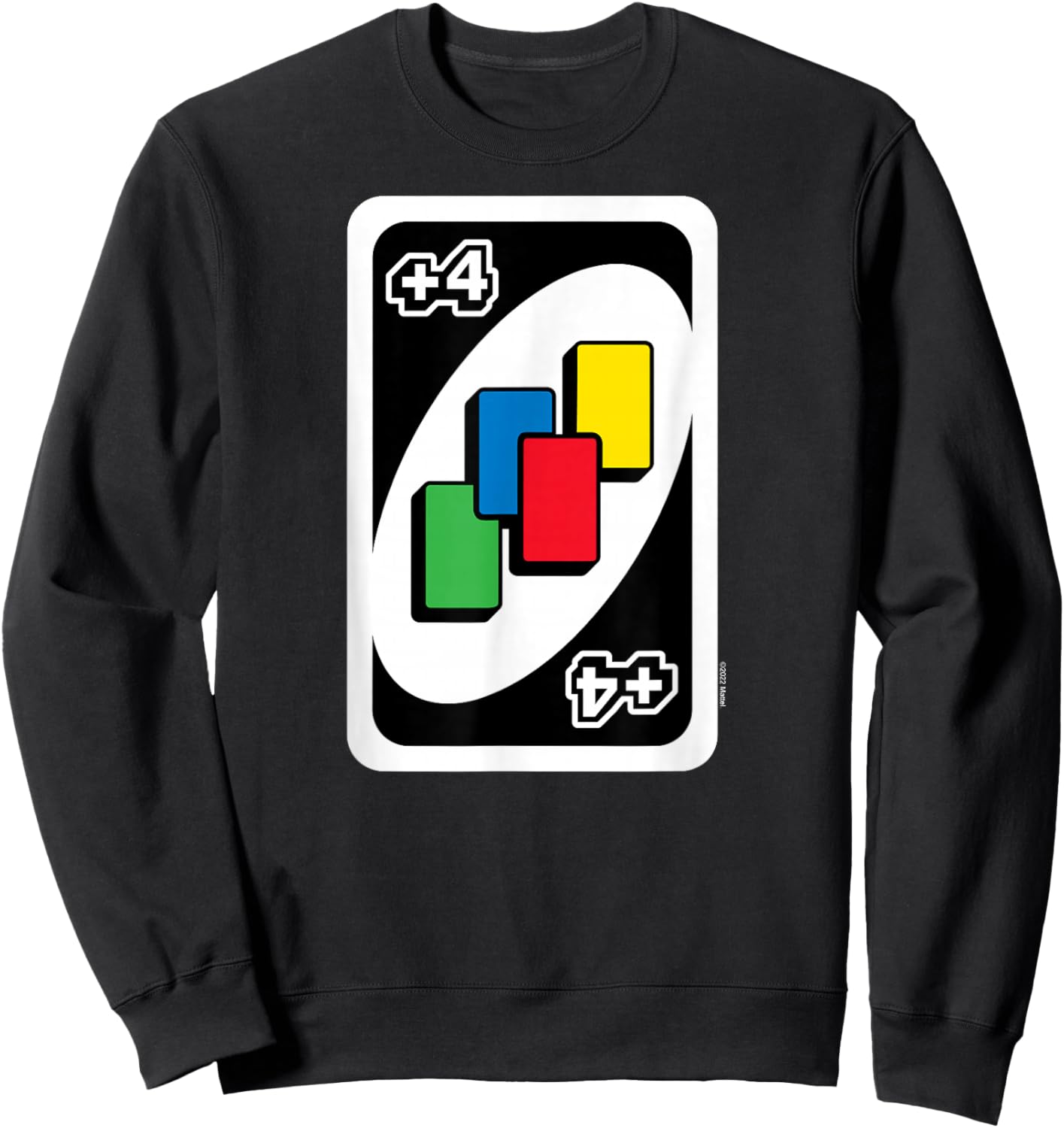UNO Pull Four Cards , black Sweatshirt - Sweatshirt | Black
