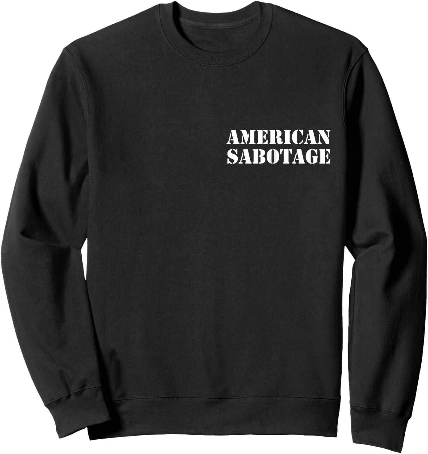 American Sabotage Vintage Pocket Sweatshirt - Sweatshirt | Black