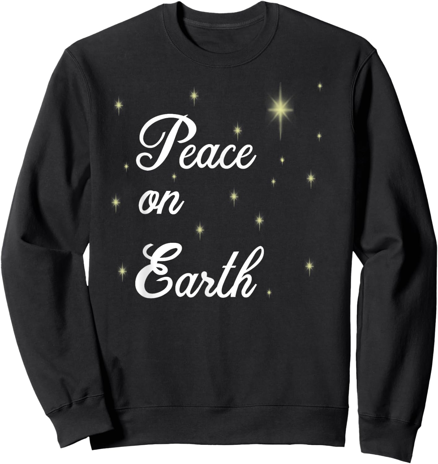 Christmas Holiday Peace on Earth Sweatshirt - Sweatshirt | Black