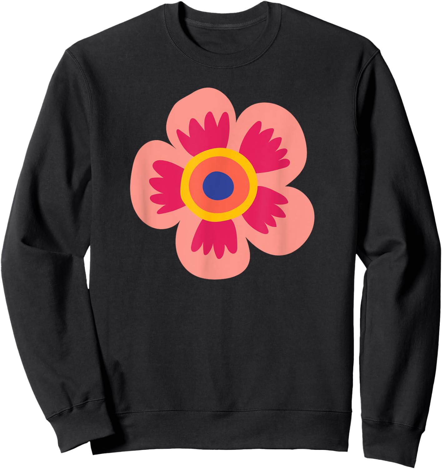 Rote Comic Blume Kunst Grafik für Herren Damen Kinder Sweatshirt - Sweatshirt | Black