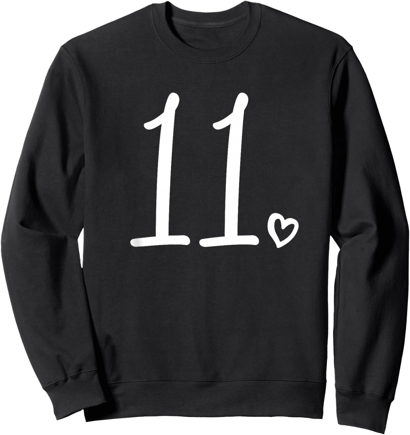 11st Birthday Girls Number 11 Elves Cute 11 Years Old , black, s Sweatshirt - Sweatshirt | Black