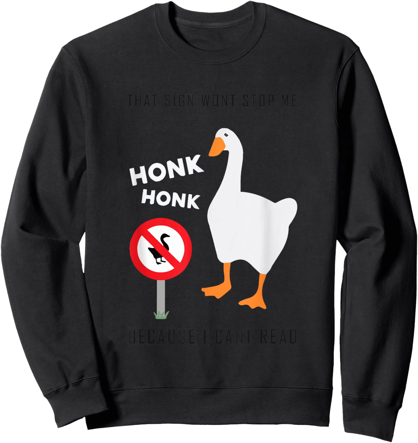Funny Goose Game Untitled , black Sweatshirt - Sweatshirt | Black