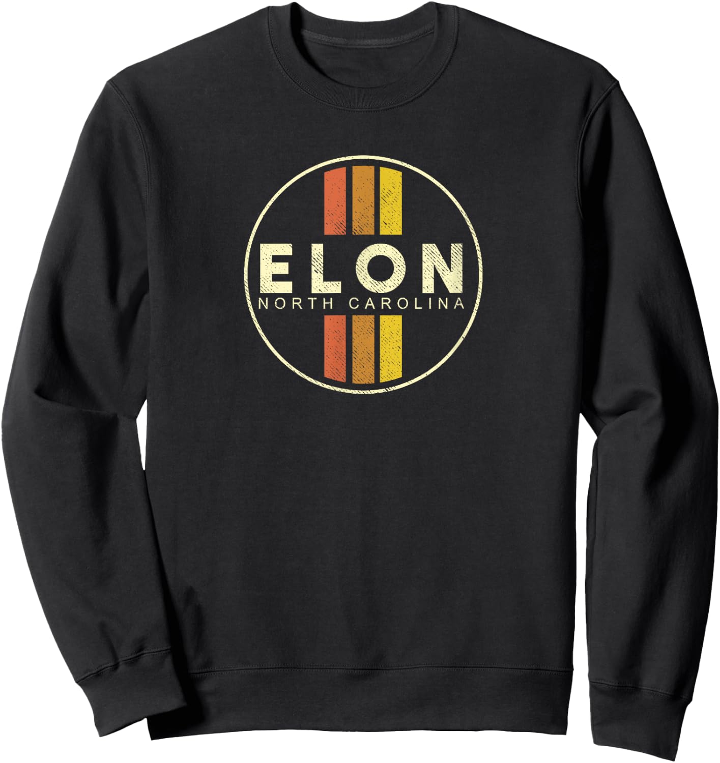 Retro Elon North Carolina Sweatshirt - Sweatshirt | Black