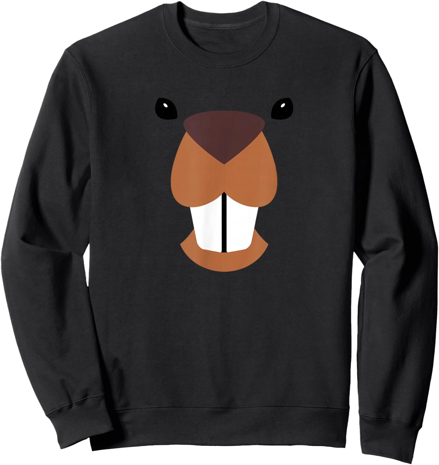 Beaver Face Halloween Costume Matching Kids Toddler Baby 5T Sweatshirt - Sweatshirt | Black