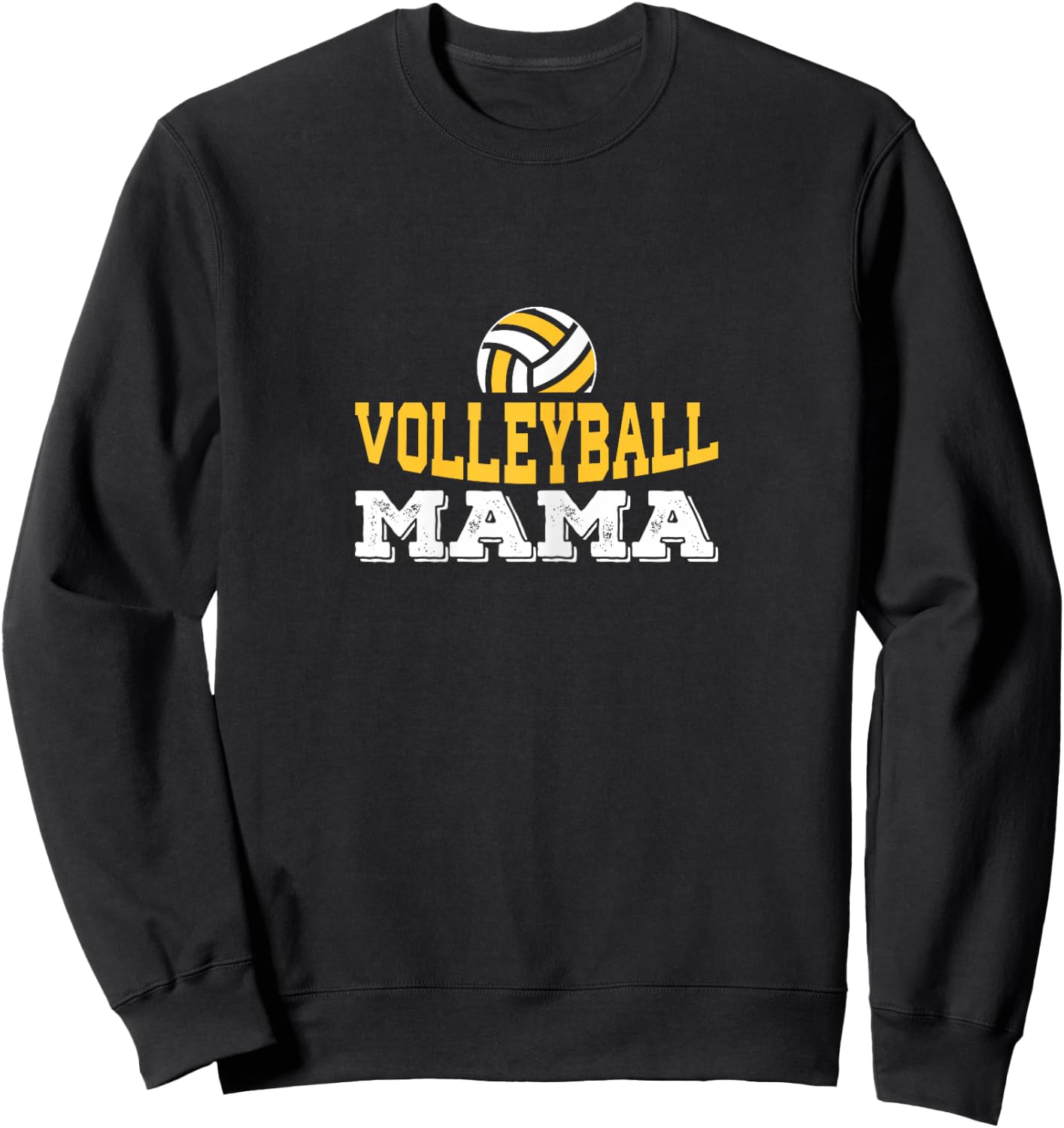 Volleyball Mama - Mom Graphic Sweatshirt - Sweatshirt | Black