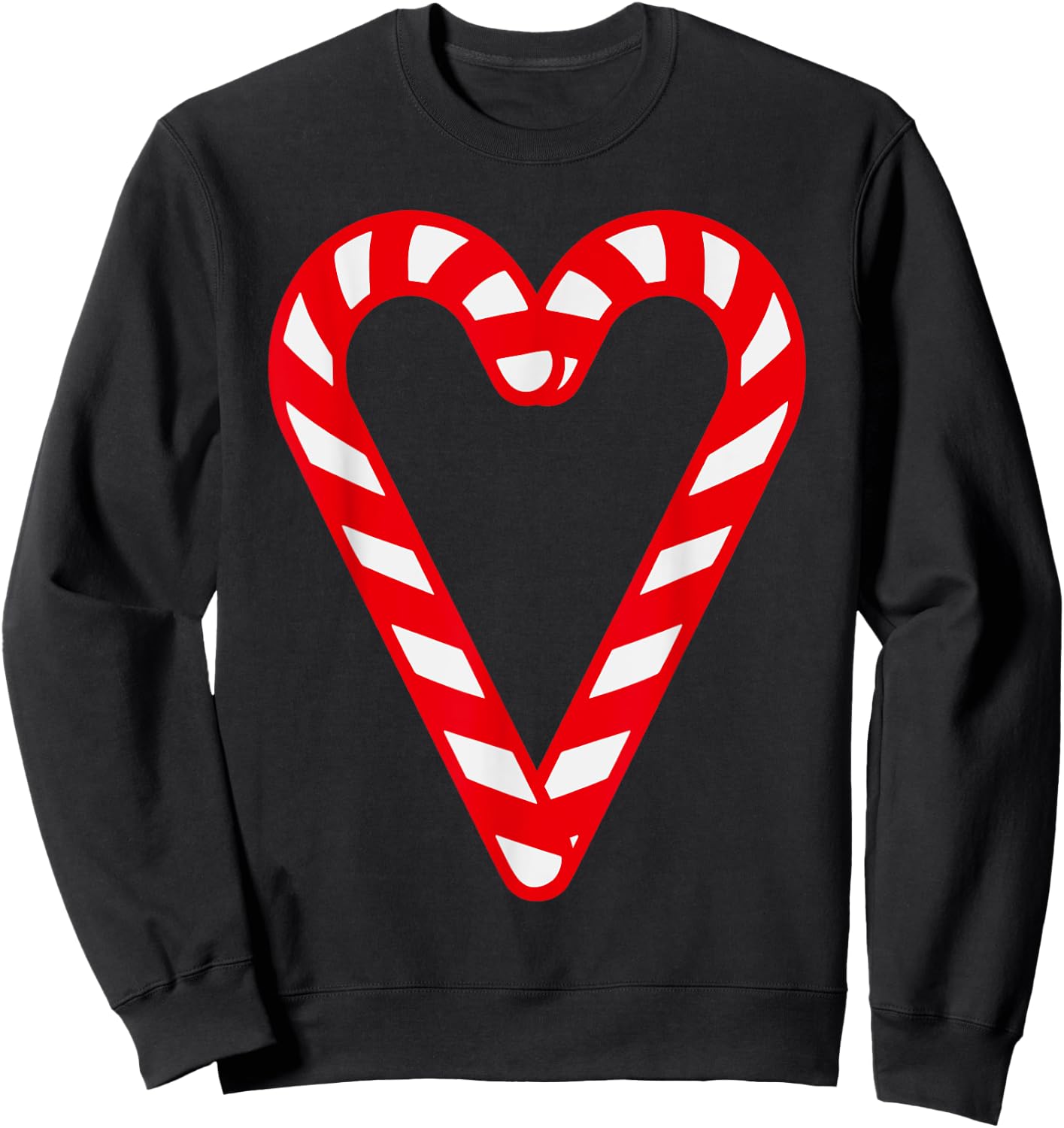 Candy Cane Merry and Bright Red and White Candy Costume Sweatshirt - Sweatshirt | Black