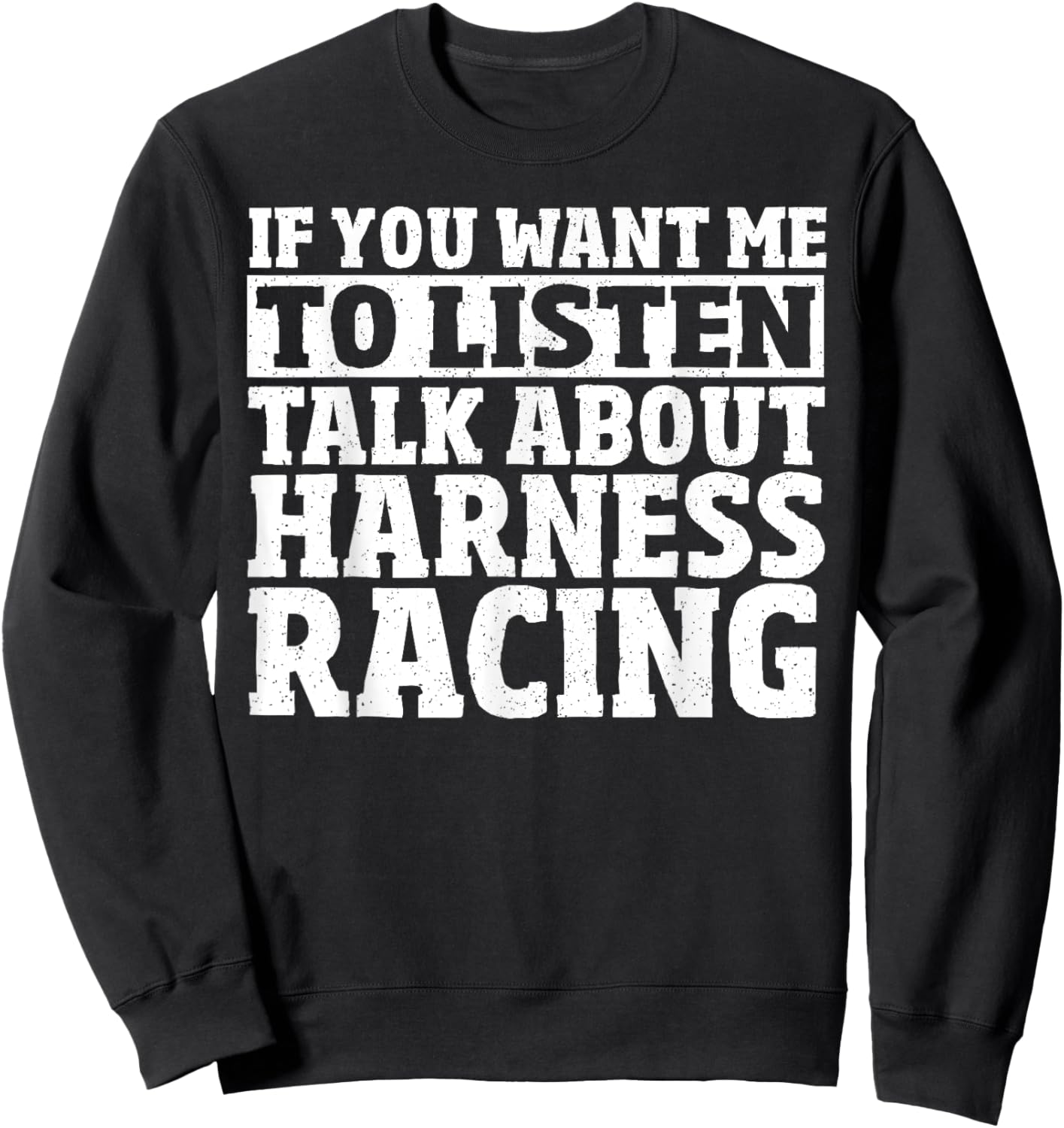 Horse Racing Bracket Racing Jockey Rider Harness Racing Sweatshirt - Sweatshirt | Black