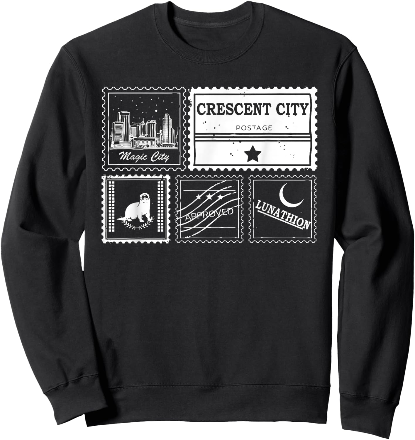 Crescent City Postal Service, Funny Crescent City Otter Sweatshirt - Sweatshirt | Black