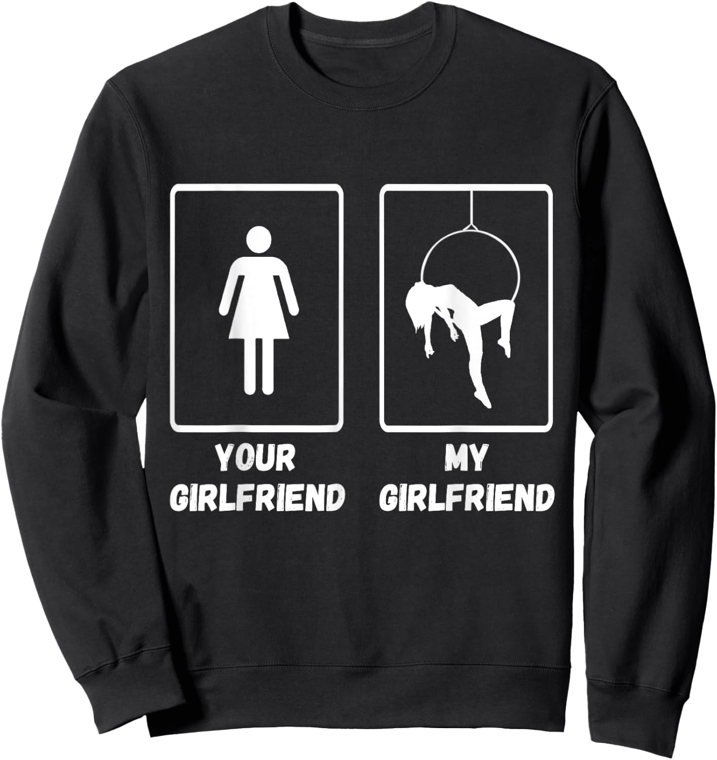Aerial Hoop Aerialist Girlfriend Silk Circus Lyra Circus Sweatshirt - Sweatshirt | Black