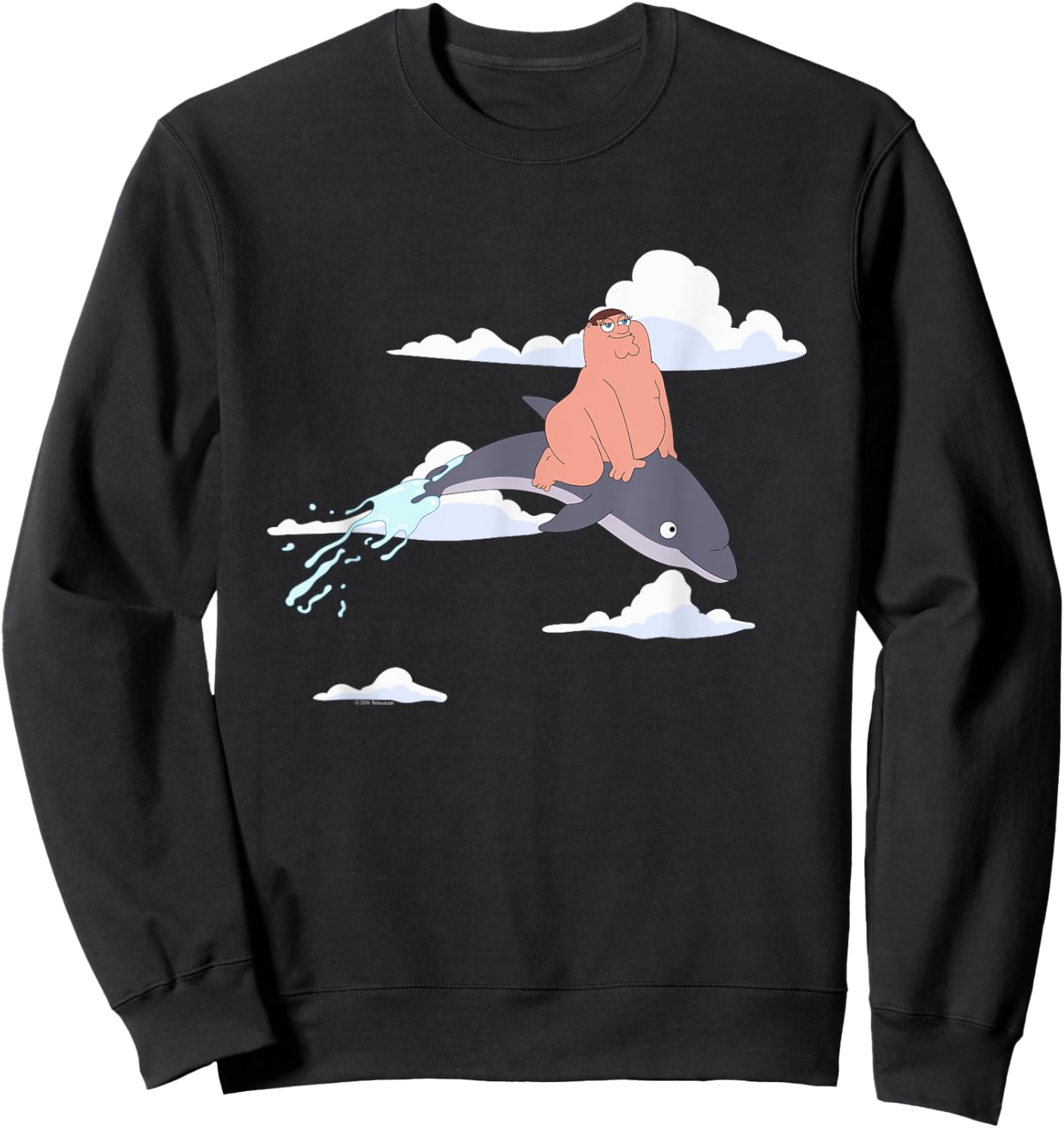 Family Guy Peter on a Dolphin , blue, s Sweatshirt - Sweatshirt | Black