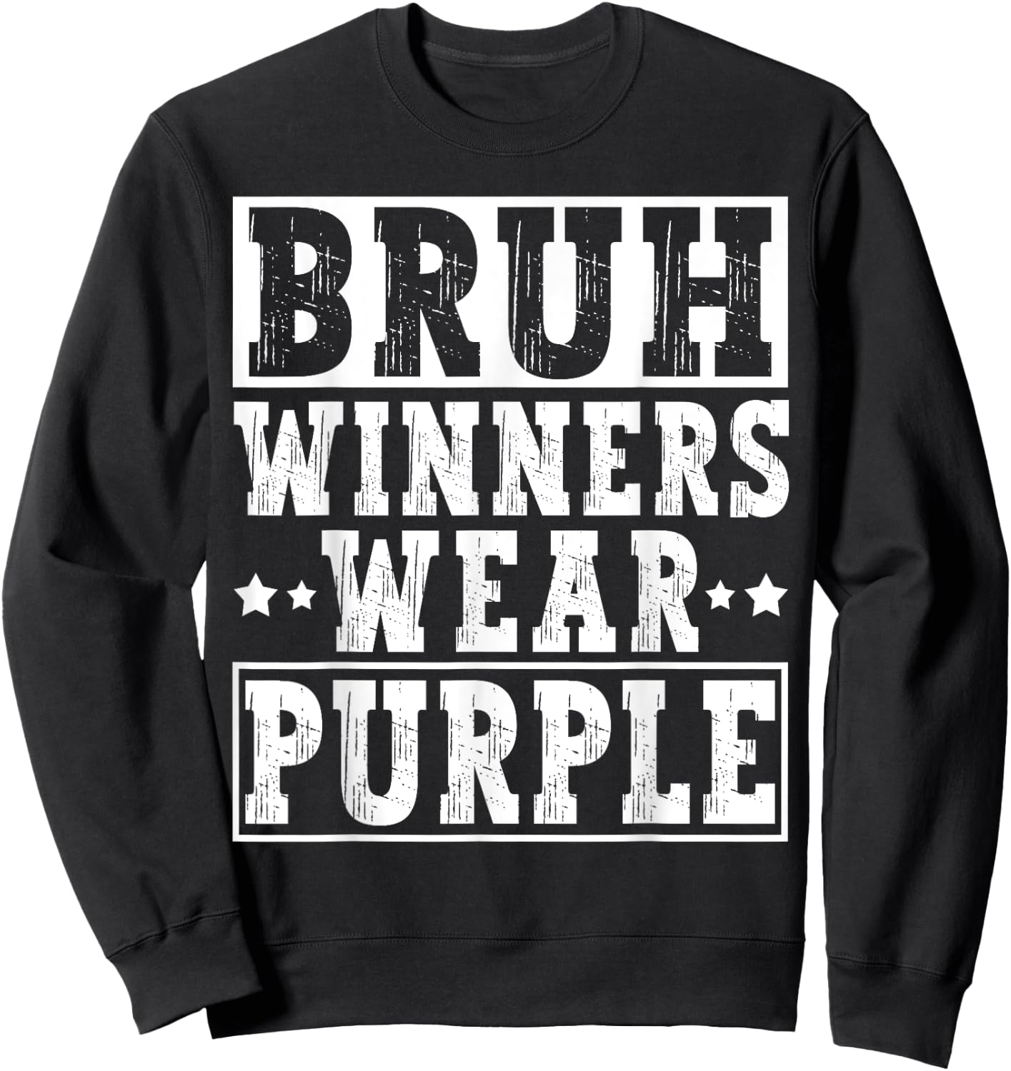 Winners Wear Purple Color Team Sports Day Game Camp Team Sweatshirt - Sweatshirt | Black