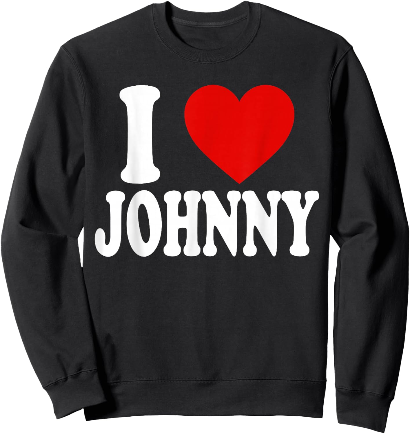 I Love Heart Johnny Sweatshirt - Sweatshirt | Black
