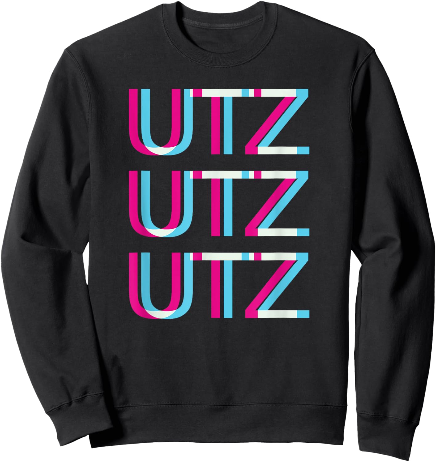 Utz Utz Utz Rave Techno Trippy EDM | Festival Hardcore Sweatshirt - Sweatshirt | Black