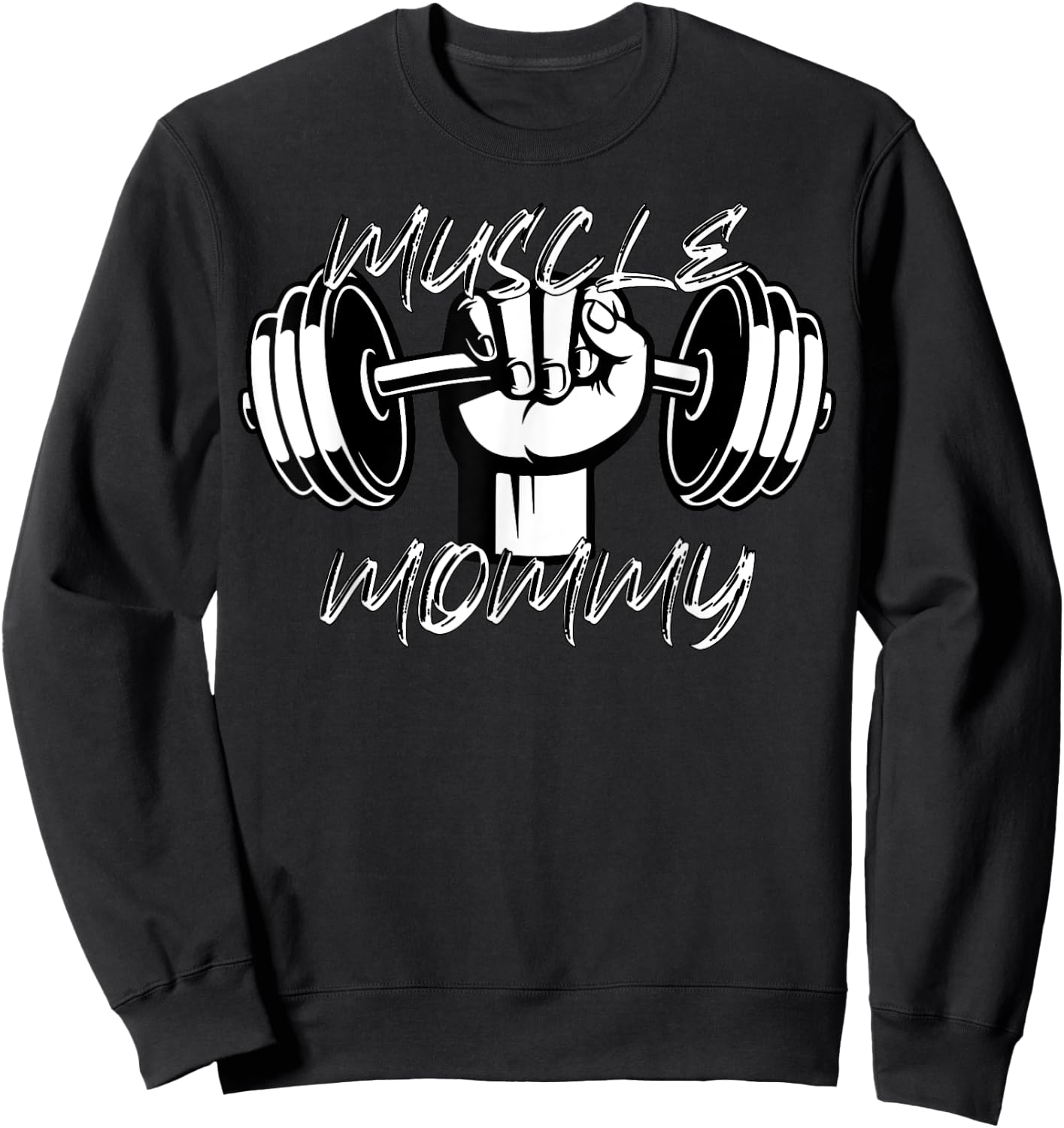 Certified Muscle Mommy | Gym Shirts Sweatshirt - Sweatshirt | Black