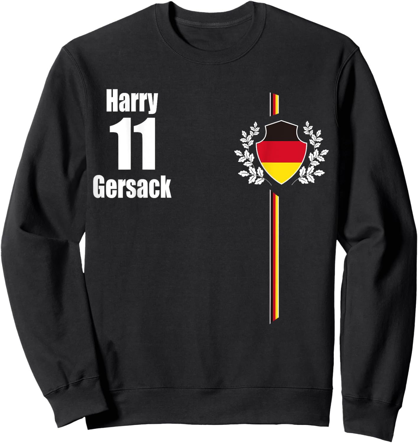 Junggesellenabschied Deutschland Harry Gersack Trikot Party Sweatshirt - Sweatshirt | Black