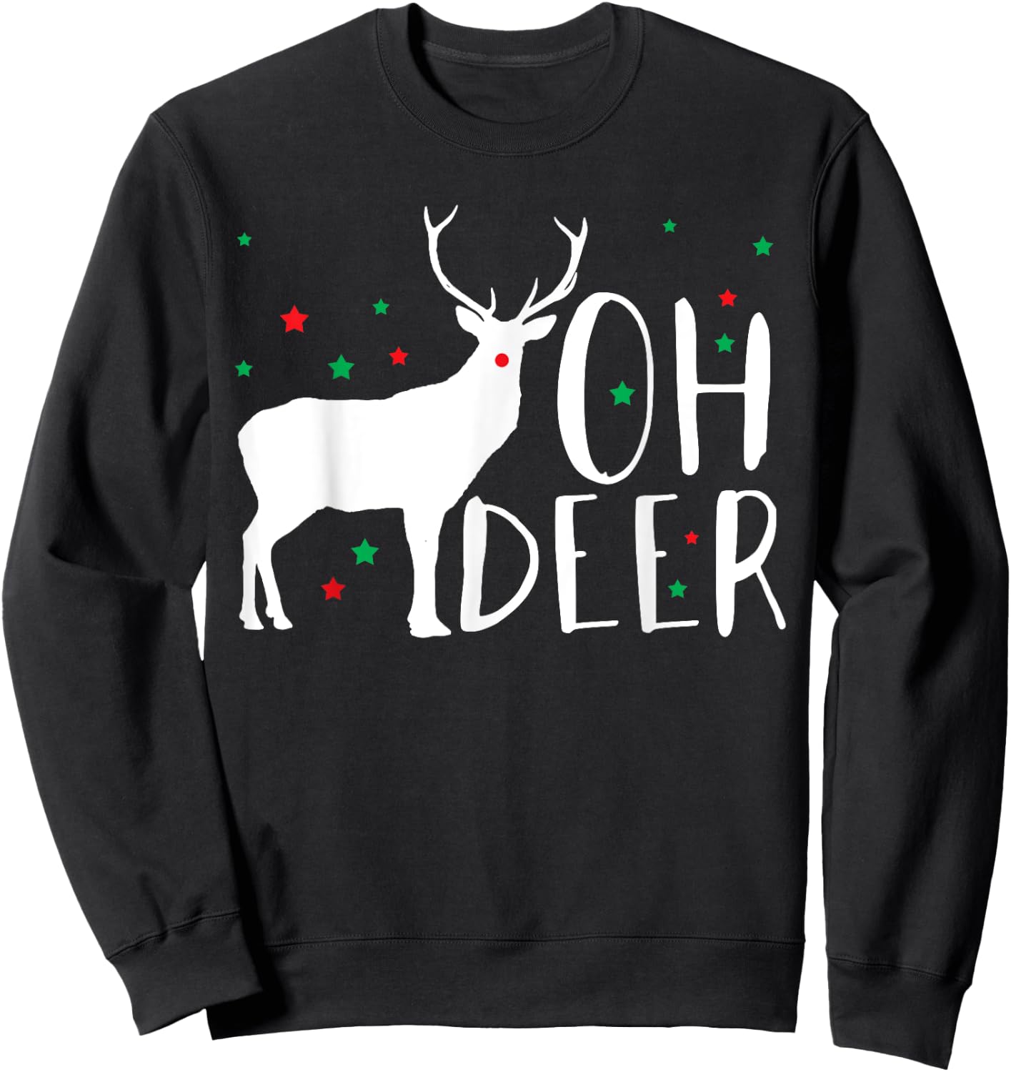 Oh Deer Hunter Hunting Antler Christmas Gift Present Sweatshirt - Sweatshirt | Black
