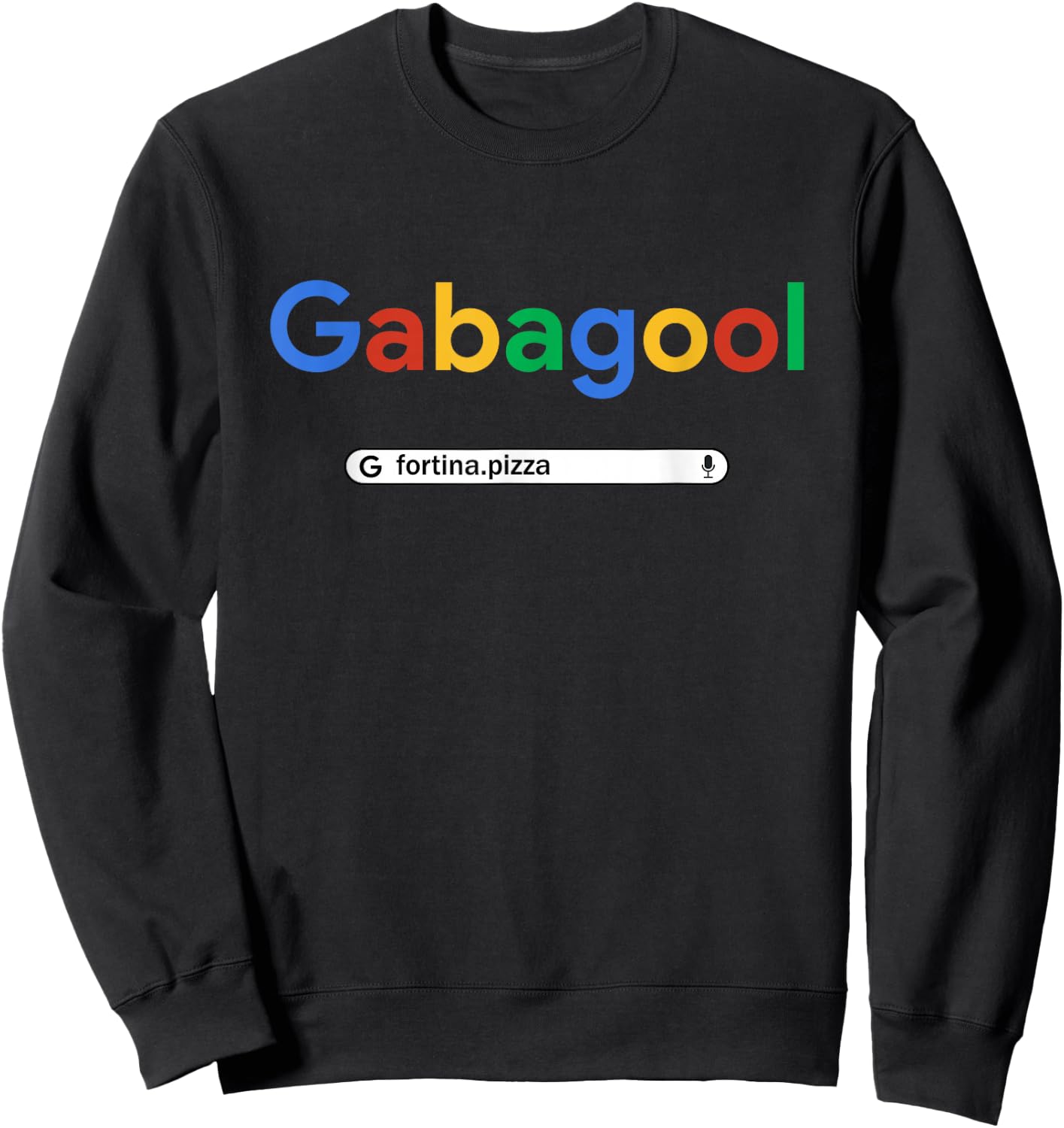 Gabagool Goole Fortina Pizza Sweatshirt - Sweatshirt | Black