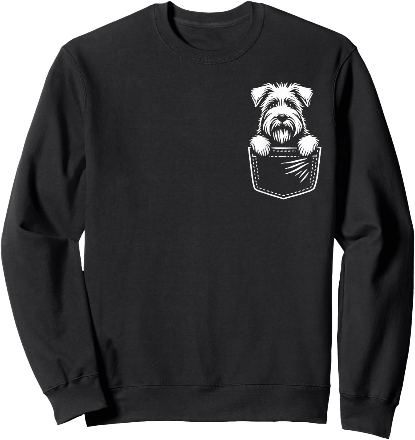 Cute Peering Soft Coated Wheaten Sweatshirt - Sweatshirt | Black