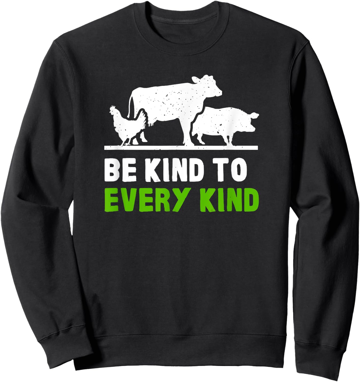 Vegan Vegetarian Kitchen Chef Cook Health Animal Rights Sweatshirt - Sweatshirt | Black