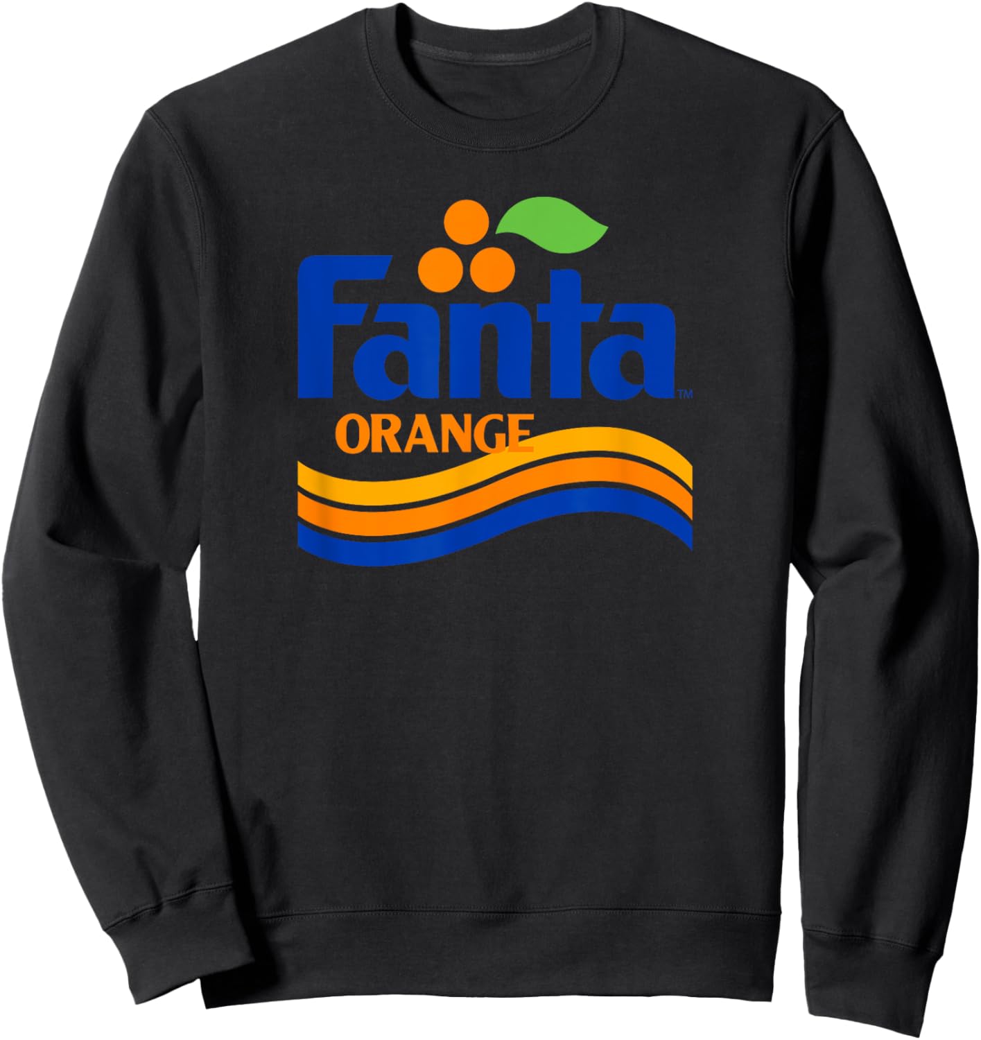 Fanta Orange 1980er Retro Wave Logo Sweatshirt - Sweatshirt | Black