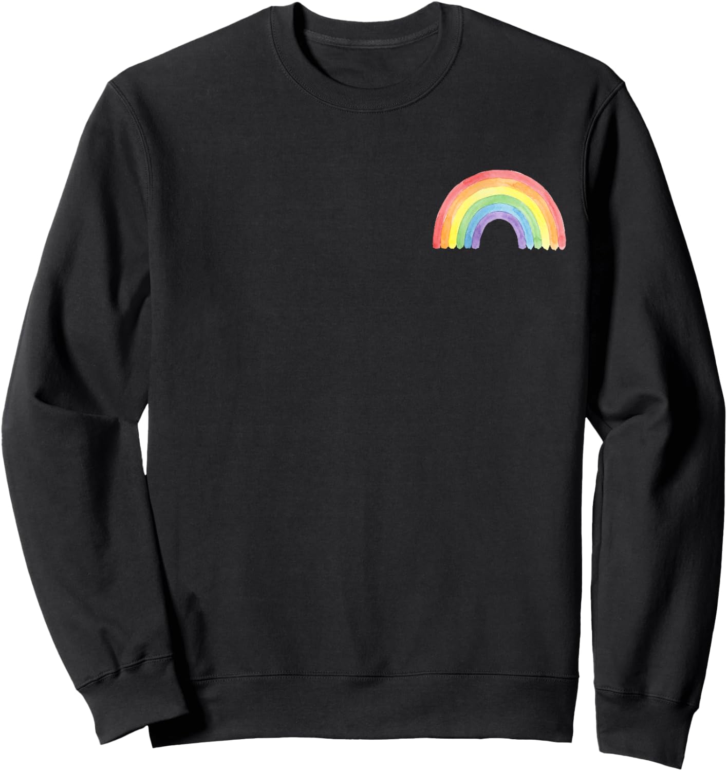 Rainbow LGBTQ Pride Month Equality Gay Lesbian Bisexual Ally Sweatshirt - Sweatshirt | Black