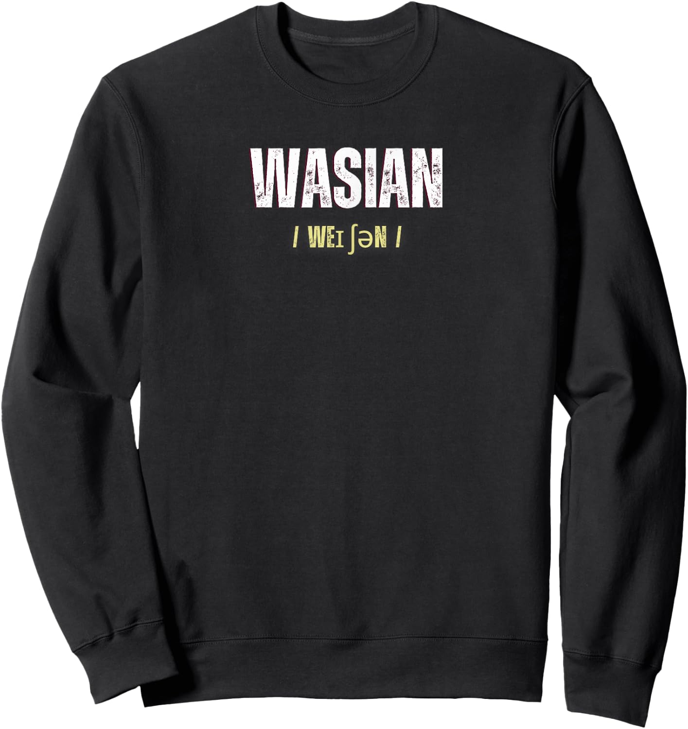 WASIAN | White and Asian Heritage Culture Ethnicity Identity Sweatshirt - Sweatshirt | Black