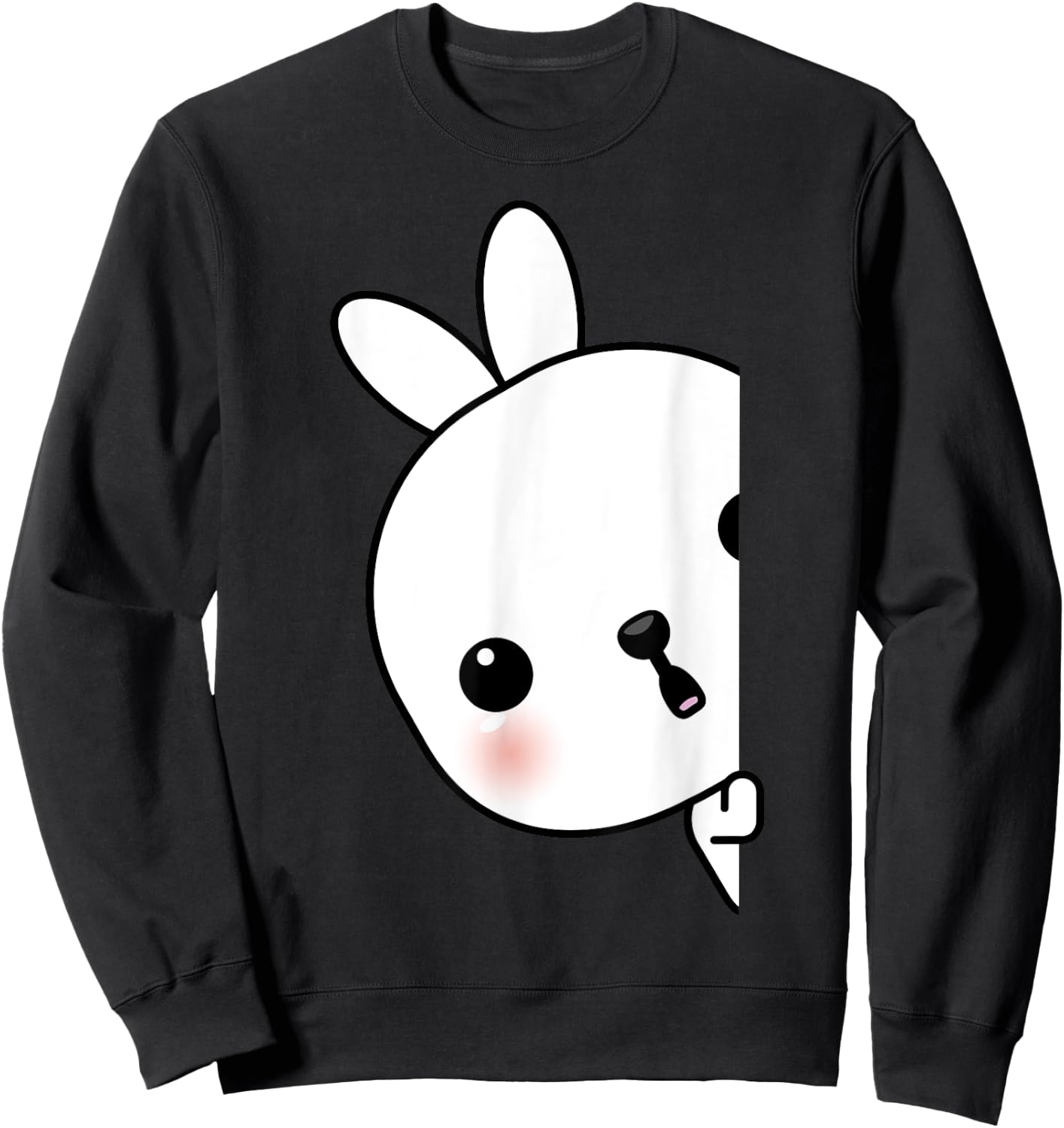 Cute Peaking Bunny Rabbit Costume And Rabbits Sweatshirt - Sweatshirt | Black