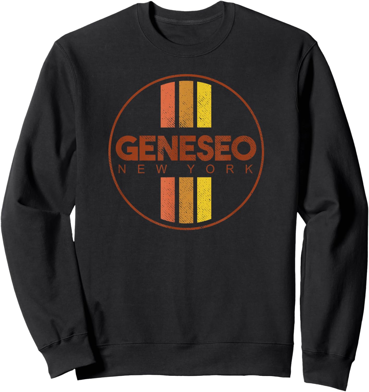 Retro Geneseo New York Vintage 80s Style Sweatshirt - Sweatshirt | Black