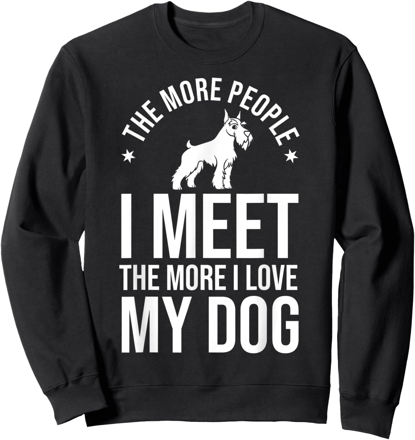 Schnauzer Dog Puppies Owner Lover Sweatshirt - Sweatshirt | Black