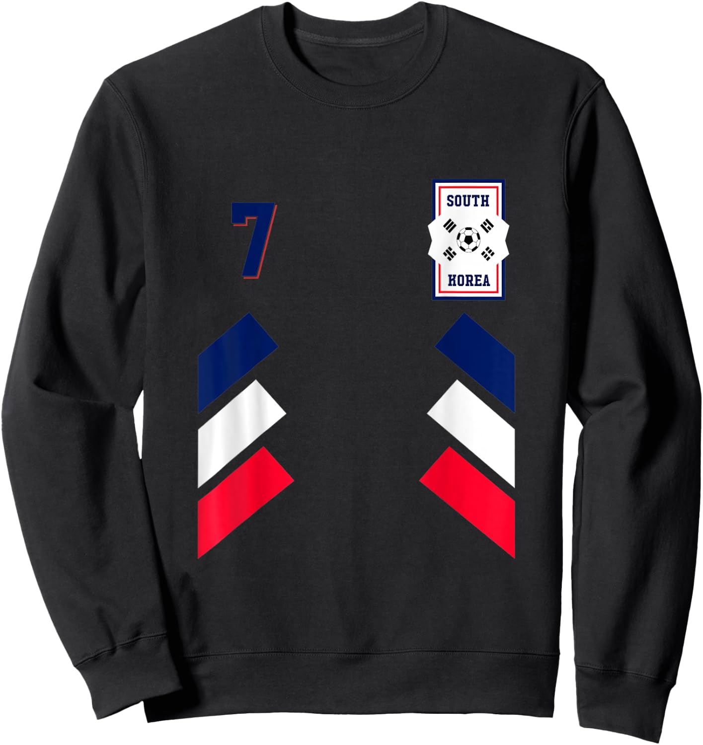 Retro7 Korean Football South Korea Soccer South Korea Flag Sweatshirt - Sweatshirt | Black