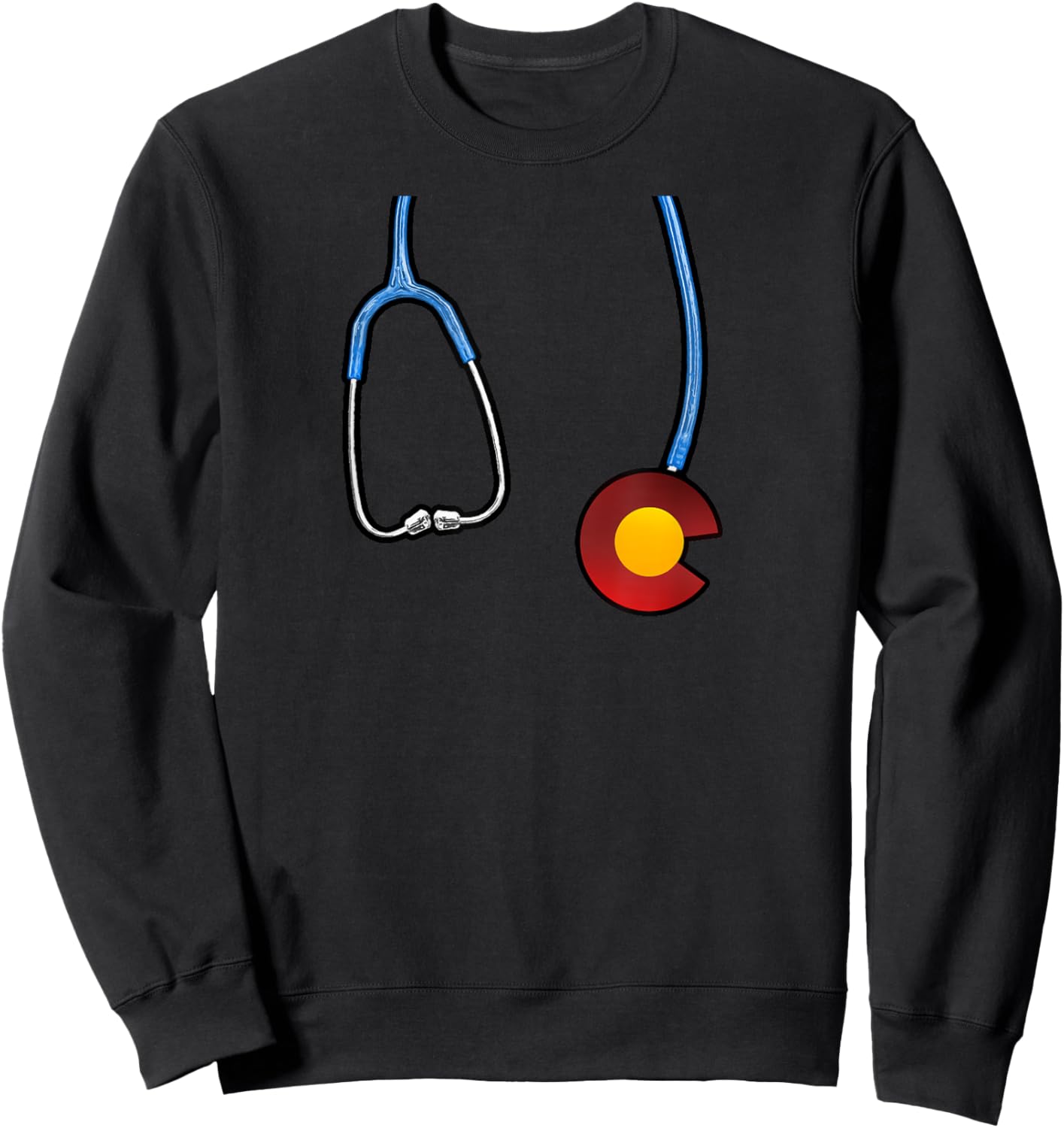 Colorado Flag Inspired Shirt for Nurse or Doctor Sweatshirt - Sweatshirt | Black