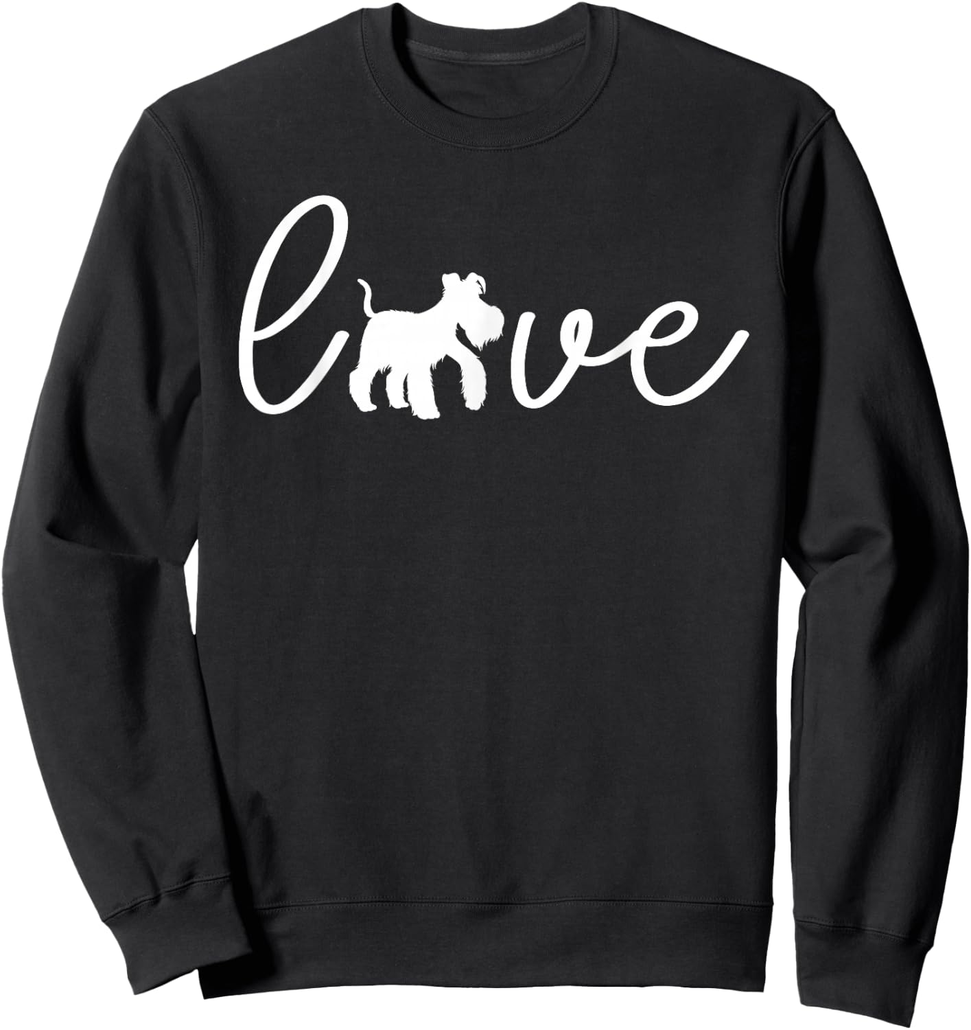 Love Miniature Schnauzer Sweatshirt - Sweatshirt | Black