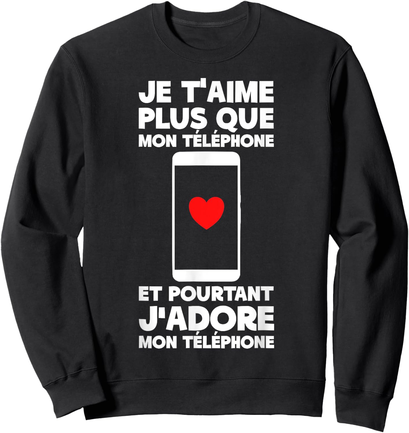 Funny Phone Gift Funny Teen Boyfriend Girlfriend Love , Black, S Sweatshirt - Sweatshirt | Black