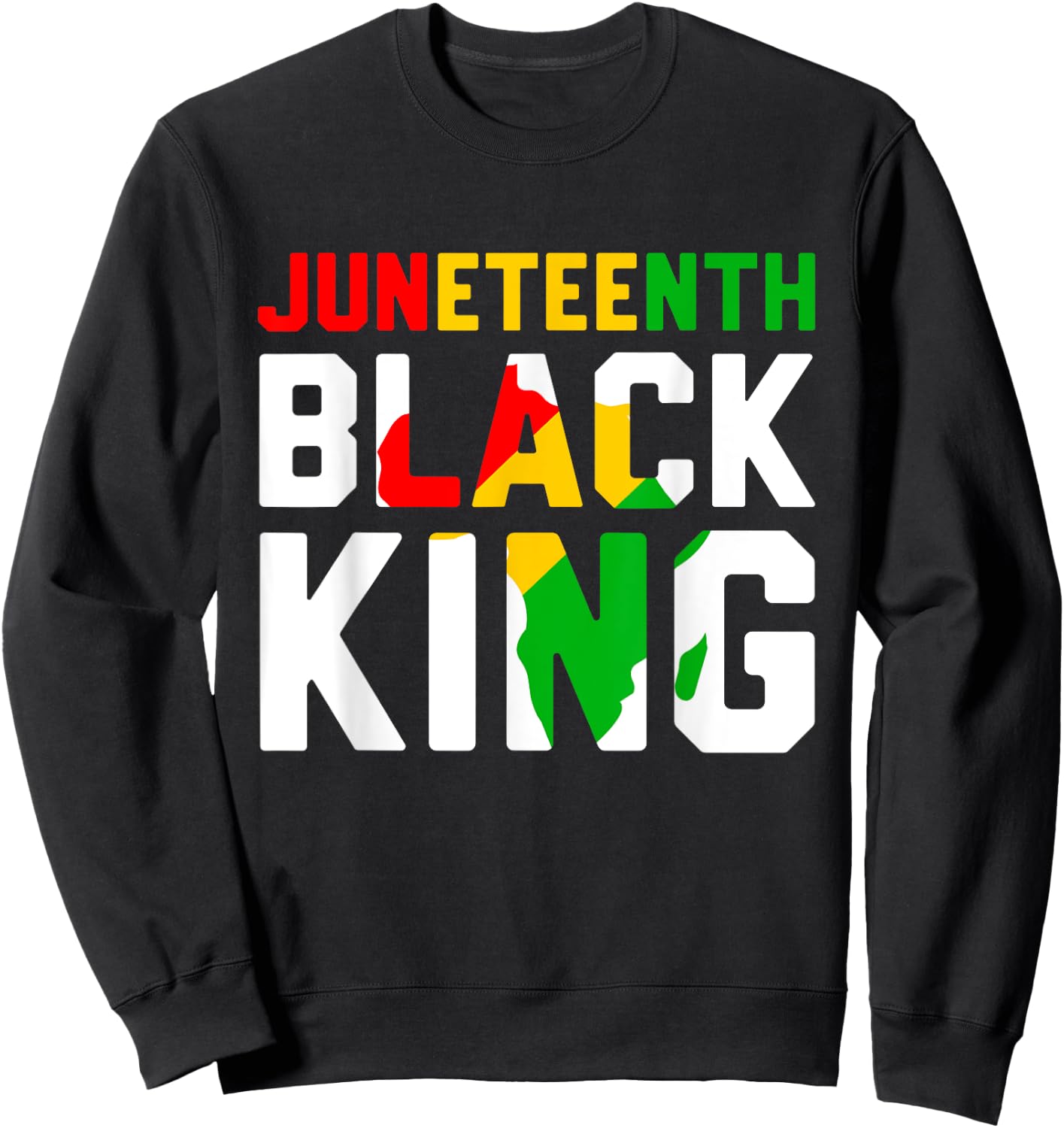 Awesome Juneteenth Black King Melanin Fathers Day Men Boys Sweatshirt - Sweatshirt | Black