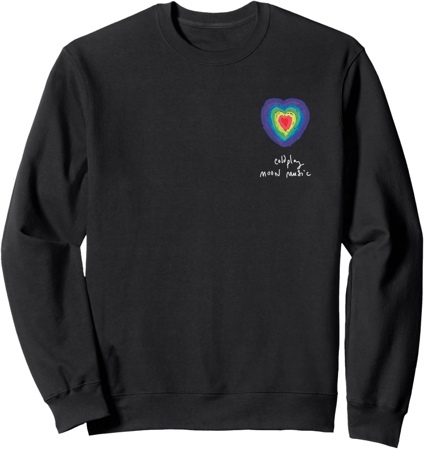 Coldplay Moon Music Heart Amazon Exclusive , Black, S Sweatshirt - Sweatshirt | Black
