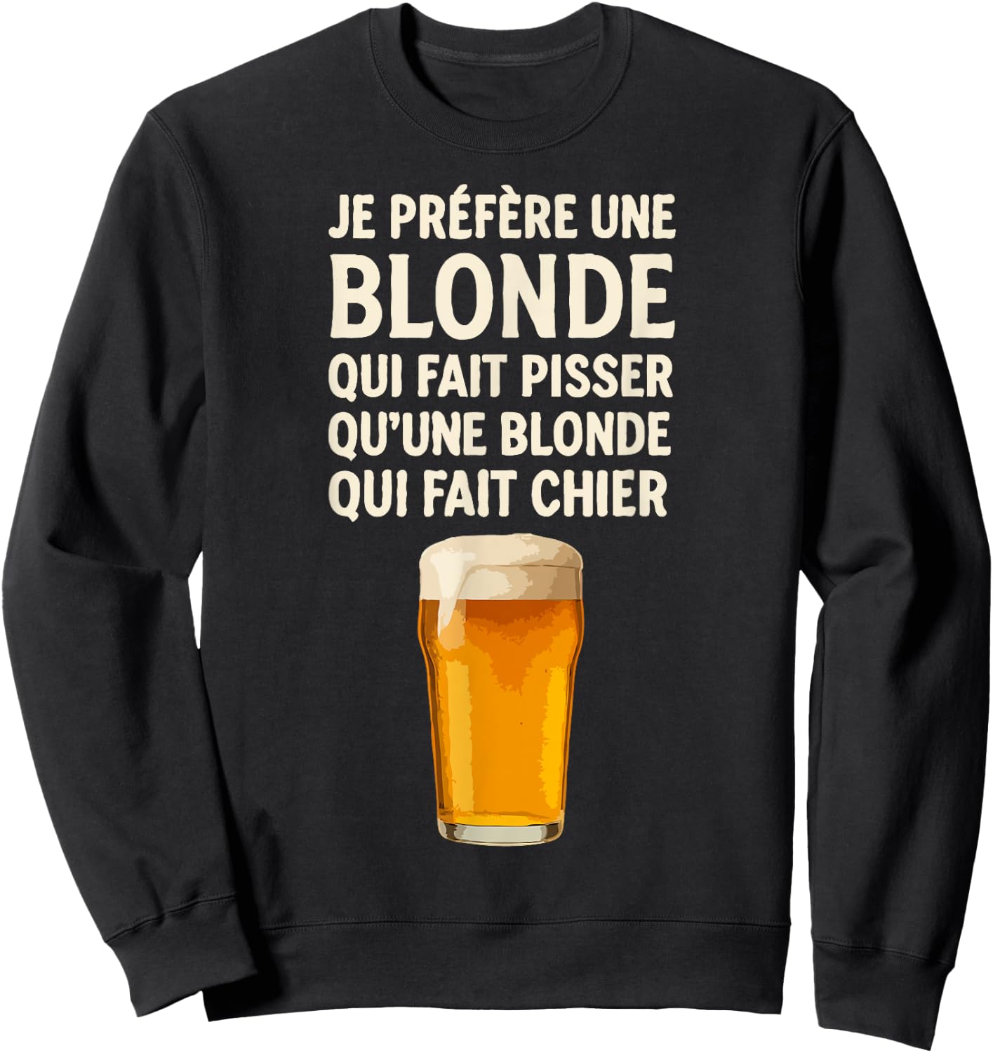 Joke Bistro I Prefer A Blonde Sweatshirt - Sweatshirt | Black