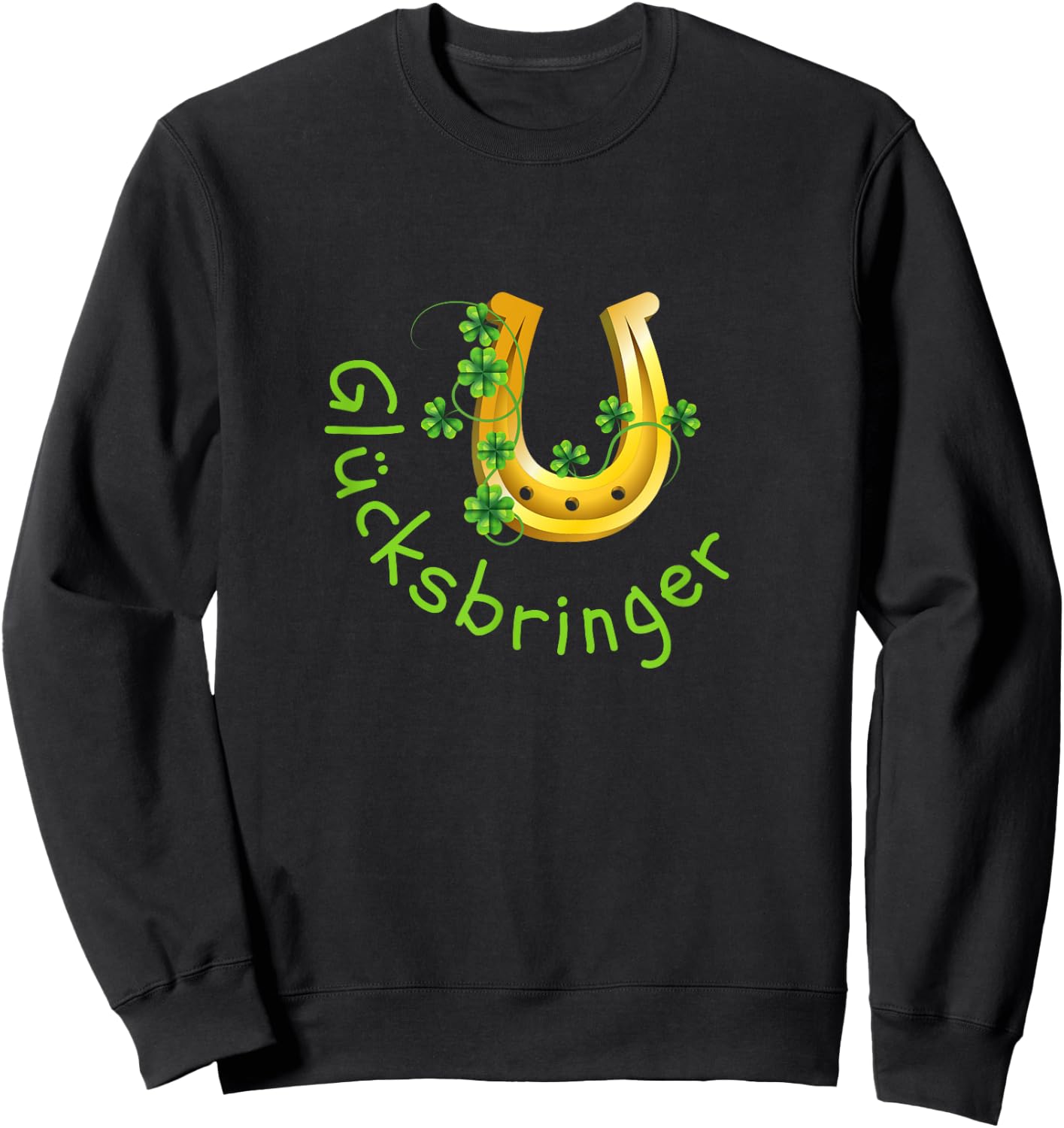 Lucky Charm Pig Clover for Friends Good Luck , black Sweatshirt - Sweatshirt | Black