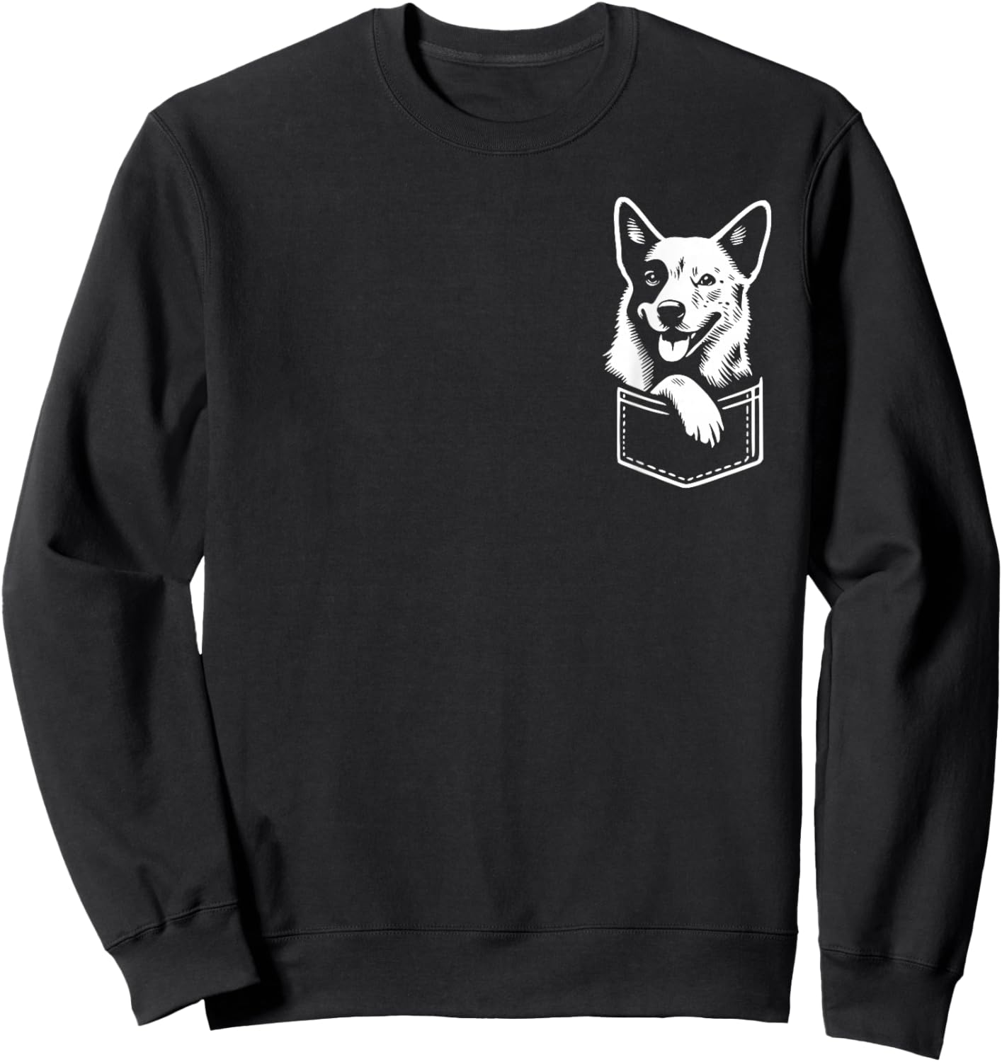 Scouting Australian Cattle Dog Graphic Design Sweatshirt - Sweatshirt | Black
